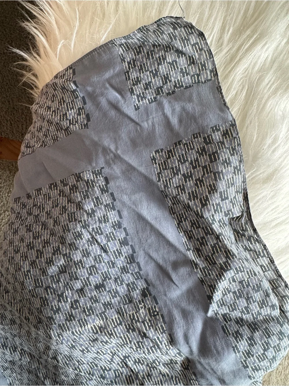 Vintage Blue Pattern Scarf